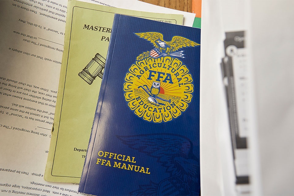 FFA student manual in Indiana.
